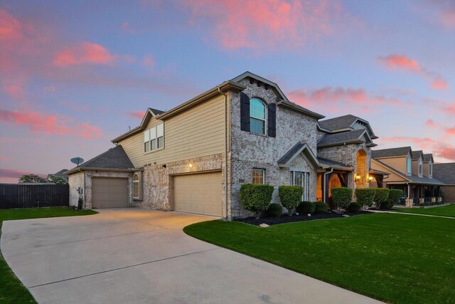 1500 Alamo Bell Way, Fort Worth, TX 76052 - view of front of home with brick siding, driveway, and an attached garage