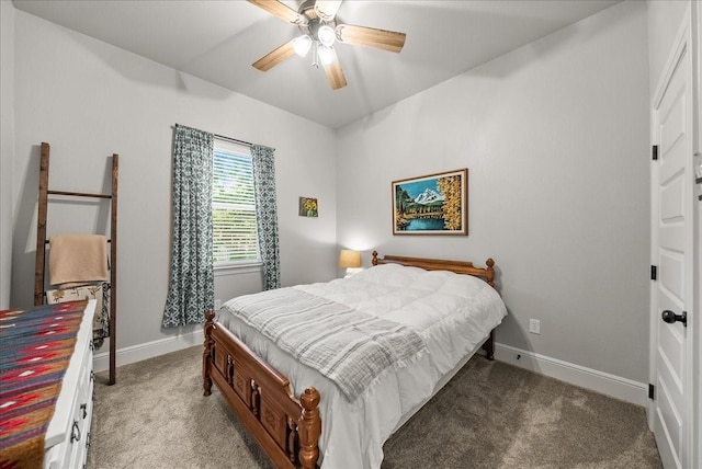 184 Lakeview Cir, Pilot Point, TX 76258 - carpeted bedroom with baseboards and ceiling fan