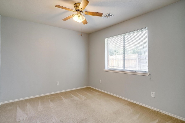 9805 Rockledge Rd, Fort Worth, TX 76108 - spare room with light carpet, ceiling fan, and baseboards