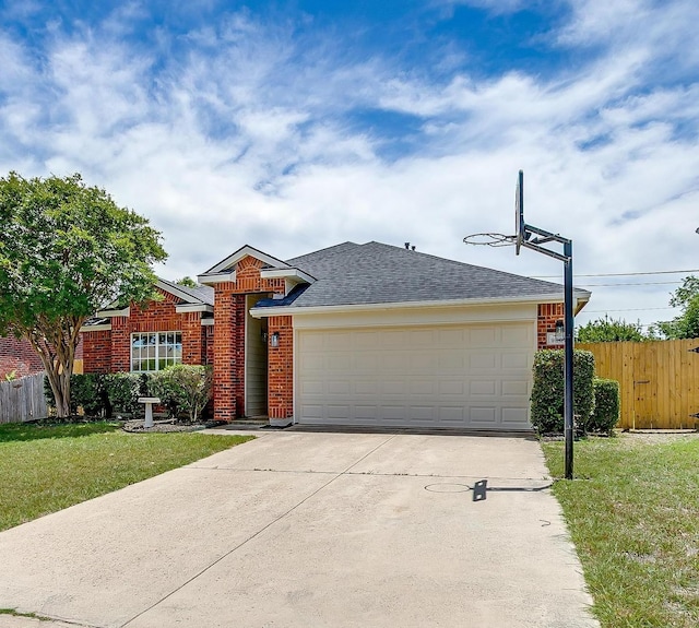 9805 Rockledge Rd, Fort Worth, TX 76108 - view of front of home with brick siding, concrete driveway, a garage, and roof with shingles