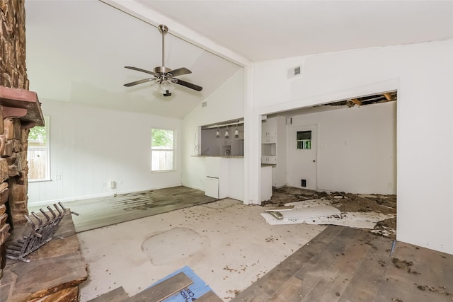 245 Straw Rd, Saginaw, TX 76179 - unfurnished living room with a ceiling fan