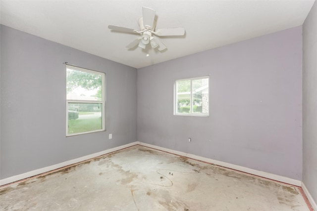 245 Straw Rd, Saginaw, TX 76179 - unfurnished room with plenty of natural light, baseboards, and a ceiling fan