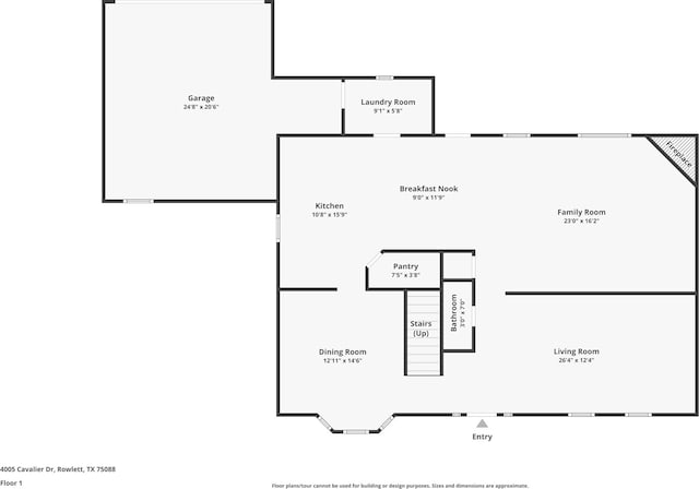 4005 Cavalier Dr, Rowlett, TX 75088 - home floor plan