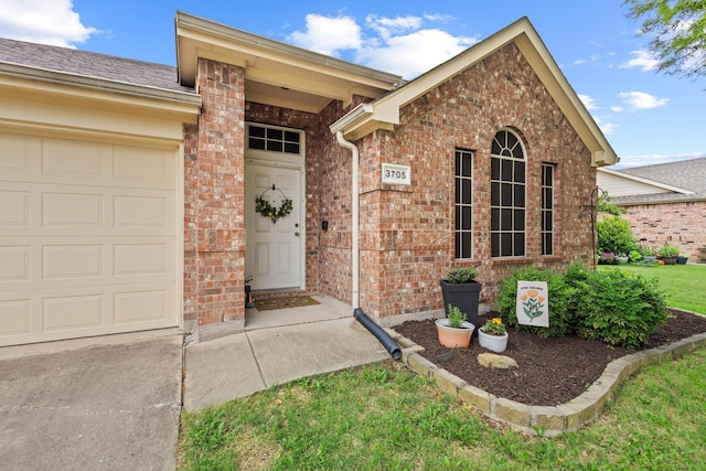 3705 Applewood Rd, Melissa, TX 75454 - view of front facade with brick siding, a garage, and concrete driveway
