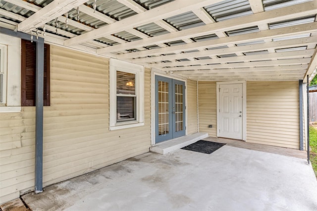 1311 Oak St, Mckinney, TX 75069 - view of patio / terrace featuring french doors