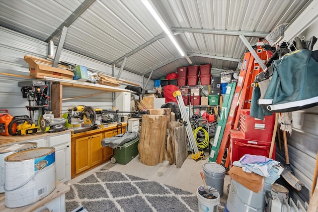 145 Vista Dr, Eustace, TX 75124 - garage with metal wall