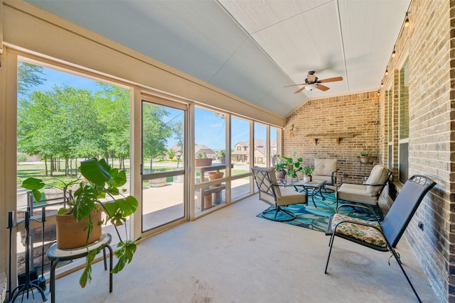 217 Golden Arrow Dr, Weatherford, TX 76087 - sunroom / solarium featuring ceiling fan