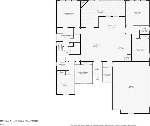 217 Golden Arrow Dr, Weatherford, TX 76087 - floor plan / room layout