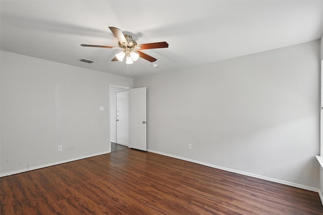 2712 Murphy Dr, Lancaster, TX 75134 - unfurnished room featuring ceiling fan, wood finished floors, and baseboards