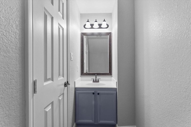 4204 Birch Creek Rd, Fort Worth, TX 76244 - bathroom with vanity and a textured wall