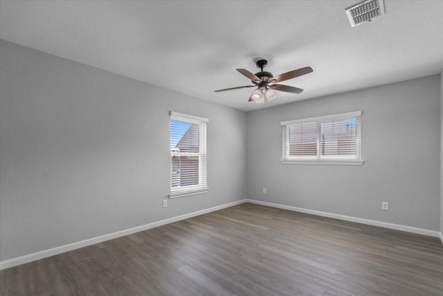 4204 Birch Creek Rd, Fort Worth, TX 76244 - unfurnished room with plenty of natural light, wood finished floors, a ceiling fan, and baseboards
