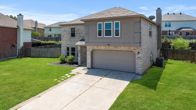 4204 Birch Creek Rd, Fort Worth, TX 76244 - traditional home featuring a garage, brick siding, and concrete driveway