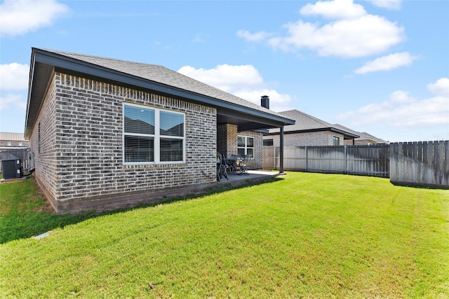 4518 Velta Ln, Abilene, TX 79606 - rear view of property with brick siding, a patio, and central air condition unit