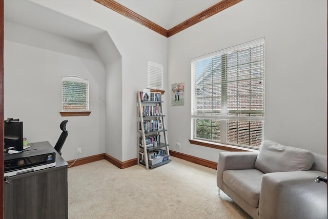 4219 Bal Harbour Ln, Frisco, TX 75033 - carpeted office space with ornamental molding and baseboards