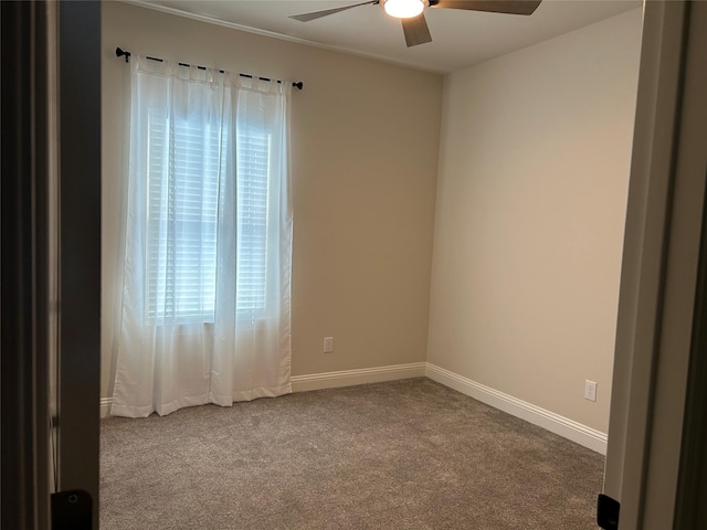 140 Hummingbird Dr, Weatherford, TX 76088 - spare room with carpet flooring, a ceiling fan, and baseboards