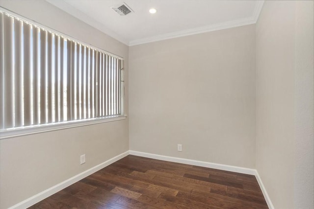 131 S Imperial Dr, Denison, TX 75020 - unfurnished room featuring ornamental molding, baseboards, wood finished floors, and recessed lighting