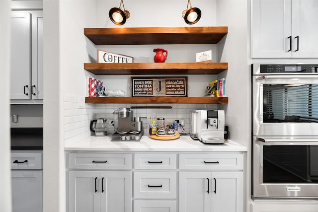 1907 Cedar Bluff Pkwy, Mansfield, TX 76063 - bar featuring double oven and backsplash