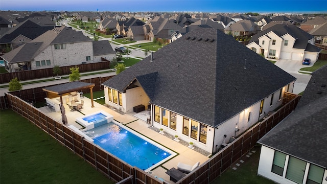 1907 Cedar Bluff Pkwy, Mansfield, TX 76063 - view of pool featuring a residential view, a fenced backyard, and a patio