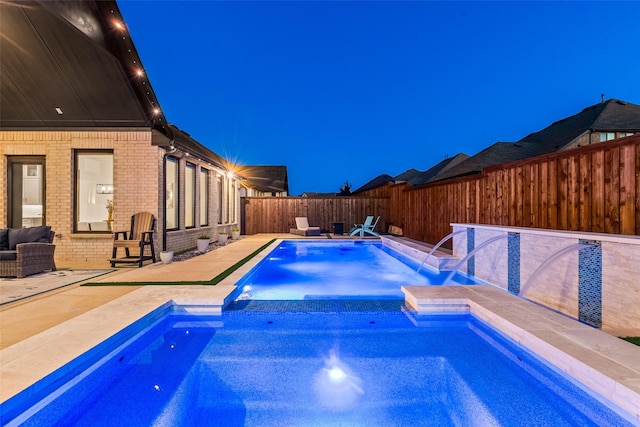 1907 Cedar Bluff Pkwy, Mansfield, TX 76063 - view of pool with a patio area, a fenced backyard, and a pool with connected hot tub