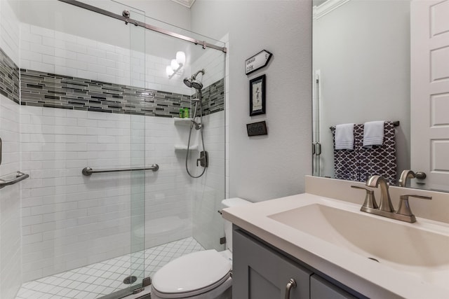 4008 N Cresthaven Rd, Dallas, TX 75209 - full bath featuring a shower stall, toilet, and vanity