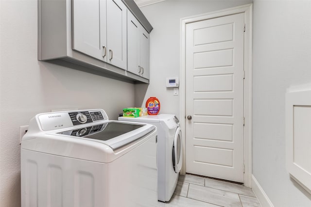 4008 N Cresthaven Rd, Dallas, TX 75209 - laundry area with independent washer and dryer and cabinet space