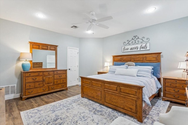 160 Brandy Hill Rd, Lorena, TX 76655 - bedroom with wood finished floors, recessed lighting, a ceiling fan, and baseboards