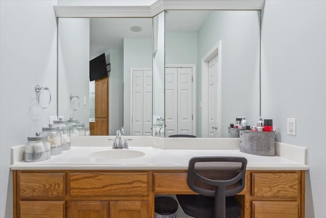 160 Brandy Hill Rd, Lorena, TX 76655 - bathroom featuring vanity and a closet