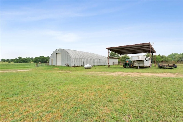 160 Brandy Hill Rd, Lorena, TX 76655 - view of yard with an outbuilding, an outdoor structure, and driveway