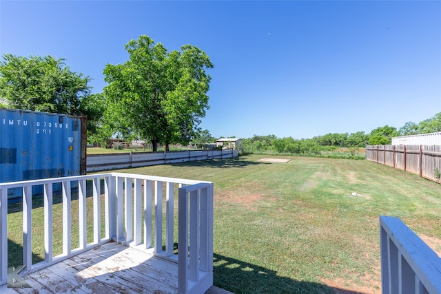 240 5th St, Hawley, TX 79525 - view of yard with a wooden deck