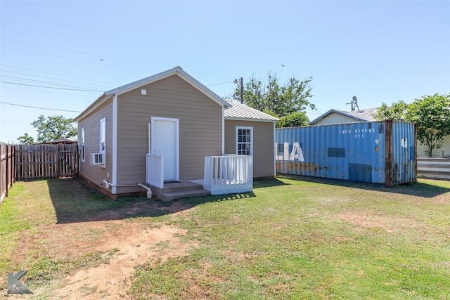 240 5th St, Hawley, TX 79525 - back of property with cooling unit