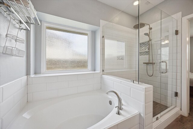 8408 Island Ct, Fort Worth, TX 76137 - full bath featuring a shower stall and a garden tub