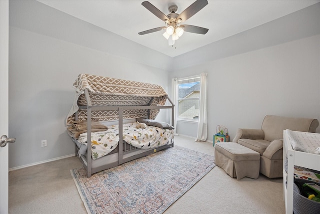 8408 Island Ct, Fort Worth, TX 76137 - bedroom with carpet floors, baseboards, and ceiling fan