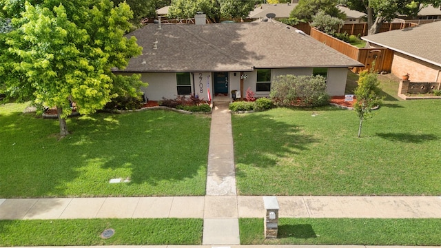 2708 Hunters Creek Dr, Plano, TX 75075 - view of front of home featuring a shingled roof, a chimney, a porch, and brick siding