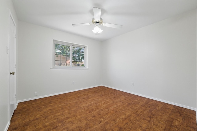 207 Johnston Blvd, Waxahachie, TX 75165 - spare room with wood finished floors, a ceiling fan, and baseboards