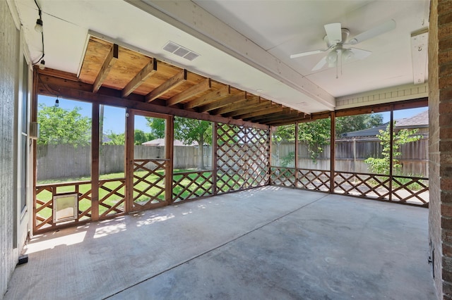 207 Johnston Blvd, Waxahachie, TX 75165 - unfurnished sunroom with ceiling fan