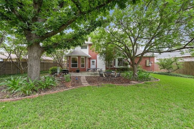 2207 Villanova St, Arlington, TX 76018 - rear view of house with brick siding and a patio area