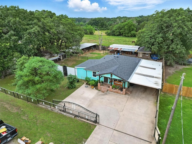 11514 Oakfield Dr, Balch Springs, TX 75180 - aerial view of property and surrounding area featuring a heavily wooded area