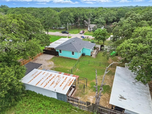 11514 Oakfield Dr, Balch Springs, TX 75180 - view from above of property with a forest
