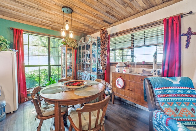 106 Hillcroft Dr, Weatherford, TX 76087 - dining space featuring wooden ceiling and hardwood / wood-style flooring