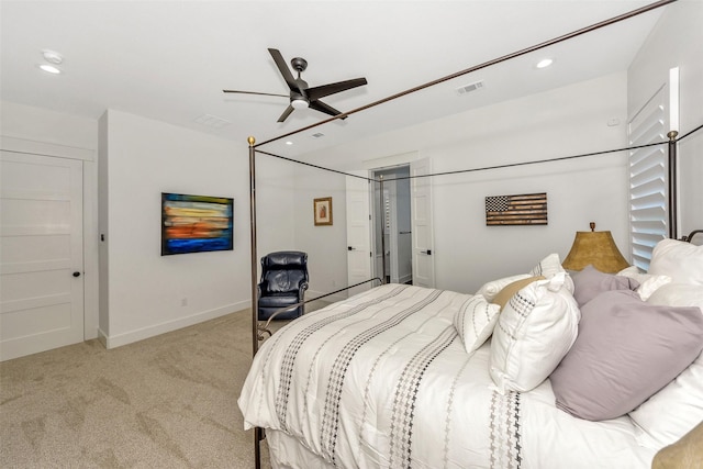 277 Schneider Rd, Sherman, TX 75090 - carpeted bedroom featuring recessed lighting, ceiling fan, and baseboards