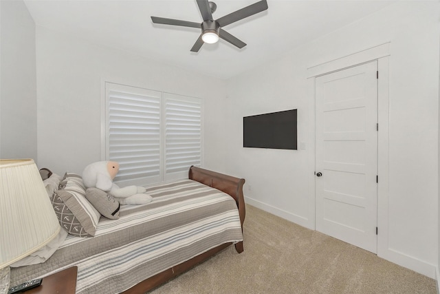 277 Schneider Rd, Sherman, TX 75090 - bedroom with carpet floors, a ceiling fan, and baseboards