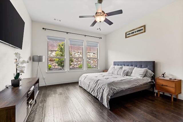 2712 Cross Oak Pl, Mckinney, TX 75071 - bedroom featuring wood-type flooring, baseboards, and a ceiling fan