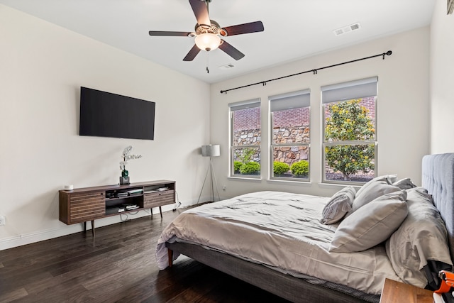 2712 Cross Oak Pl, Mckinney, TX 75071 - bedroom with baseboards, wood finished floors, and a ceiling fan