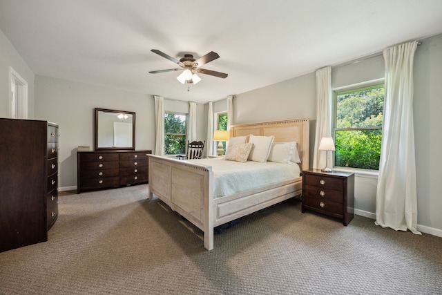 4309 Bilglade Rd, Fort Worth, TX 76109 - carpeted bedroom with baseboards and a ceiling fan
