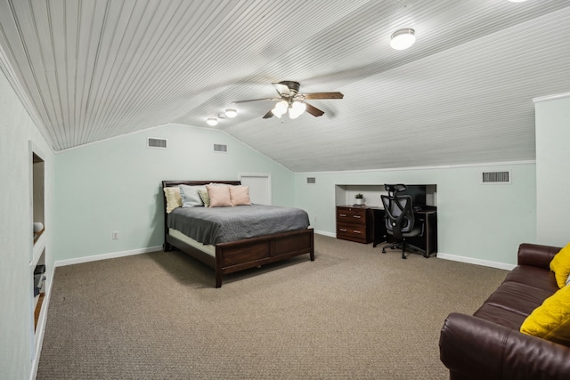 4309 Bilglade Rd, Fort Worth, TX 76109 - bedroom featuring an office area, vaulted ceiling, carpet flooring, and baseboards