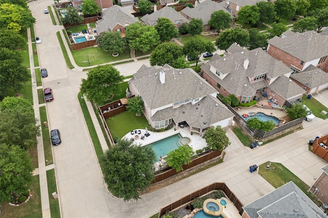 15198 Woodbluff Dr, Frisco, TX 75035 - aerial view of residential area featuring a pool area