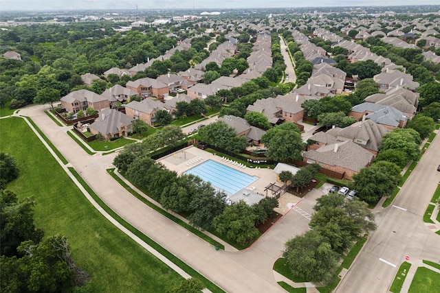 15198 Woodbluff Dr, Frisco, TX 75035 - aerial view of residential area with a pool area