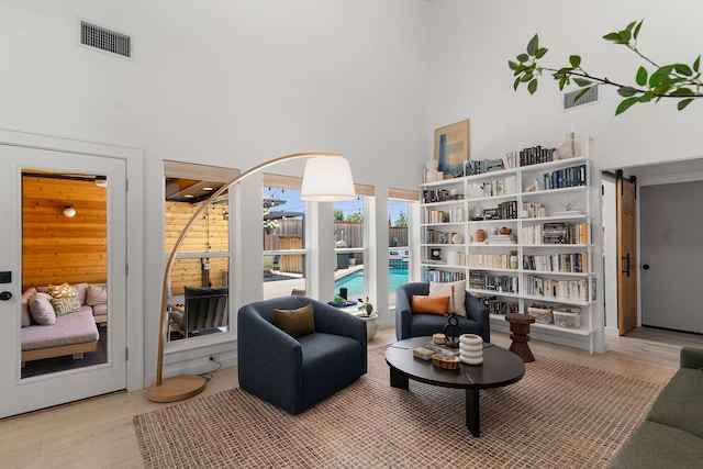 4005 Province Dr, Carrollton, TX 75007 - sitting room featuring a high ceiling and wood finished floors