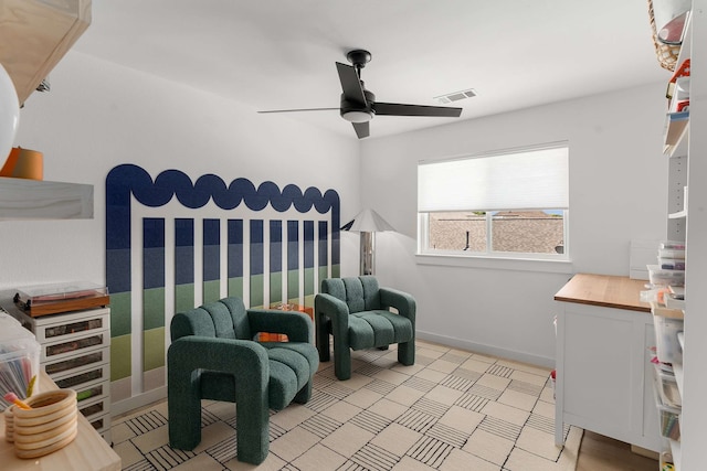 4005 Province Dr, Carrollton, TX 75007 - bedroom with ceiling fan