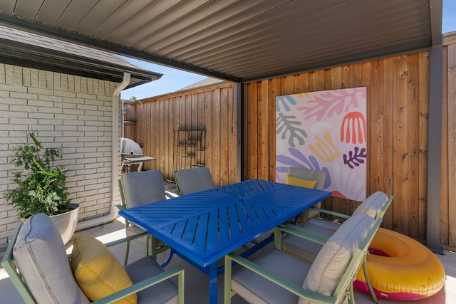 4005 Province Dr, Carrollton, TX 75007 - view of patio / terrace featuring outdoor dining area
